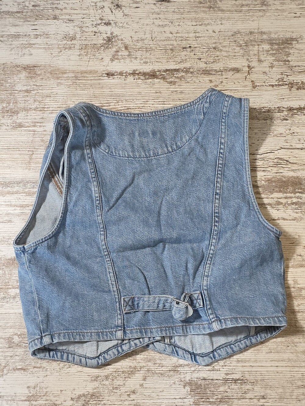 Aeropostale Denim Vest Size Large Blue Jean - Picture 4 of 8